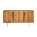 **Houten Dressoir met Strakke Lijnen en Stalen Poten**