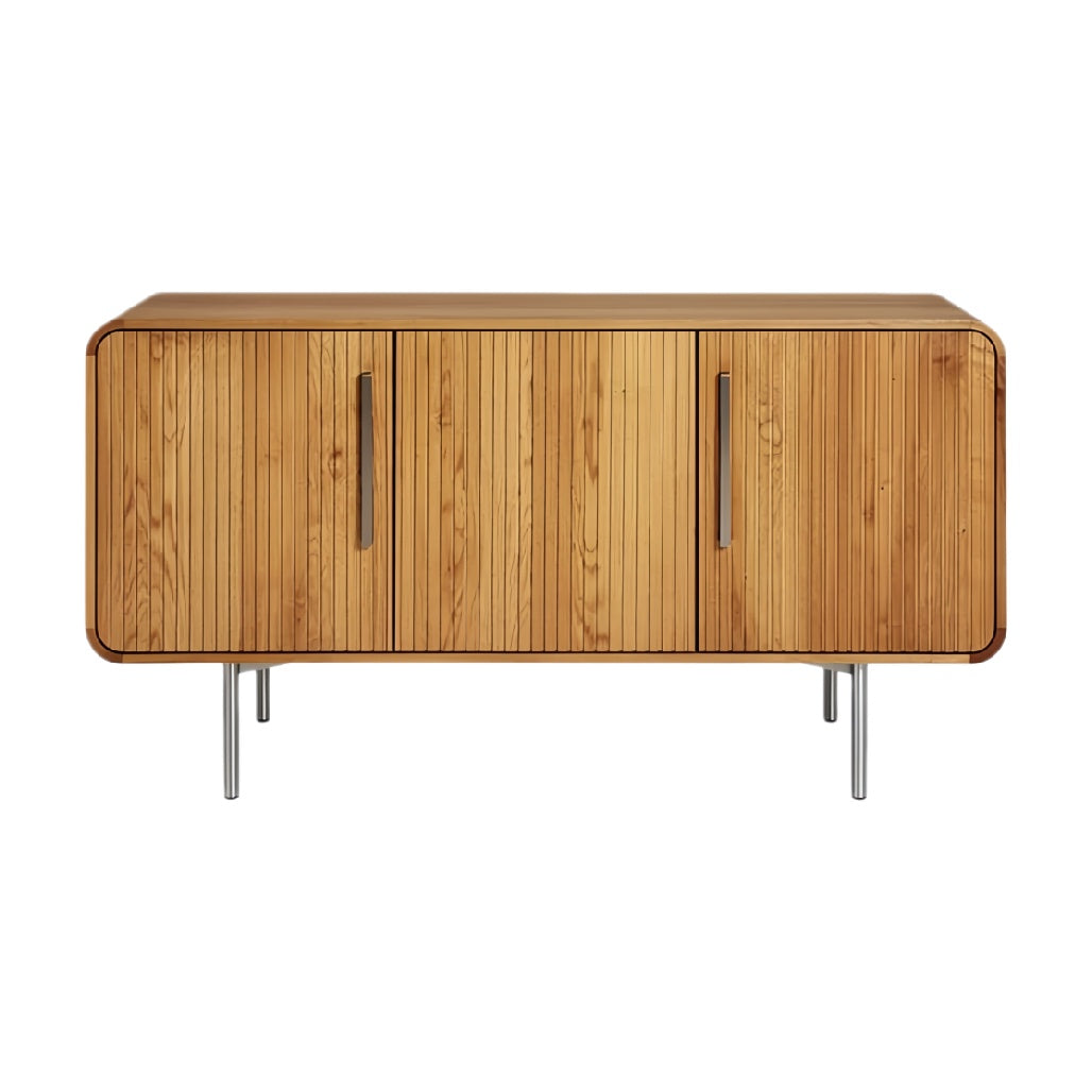 **Houten Dressoir met Strakke Lijnen en Stalen Poten**